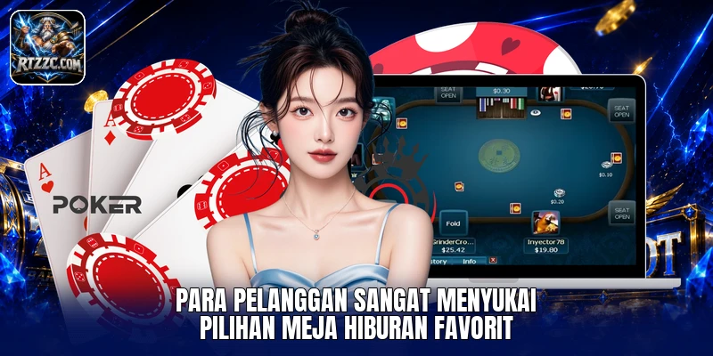 Para pelanggan sangat menyukai pilihan meja hiburan favorit
